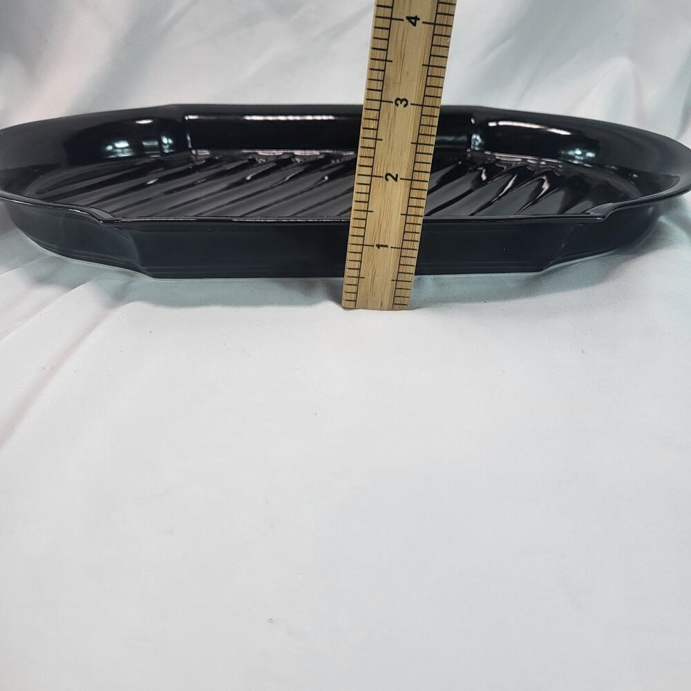 Mikasa Glossy Black Oval 13" Serving Platter Plate Dish Tray - Picture 10 of 10